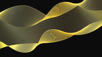 Abstract backdrop with luxury golden waves vector