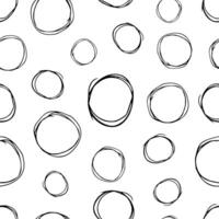 Seamless pattern with sketch circles shape vector