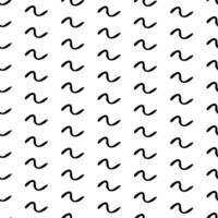 Seamless pattern with sketch squiggle vector