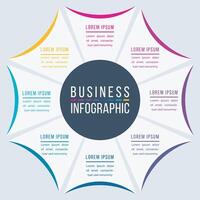 Infographic design 8 Steps, objects, elements or options circle infographic template for business information vector