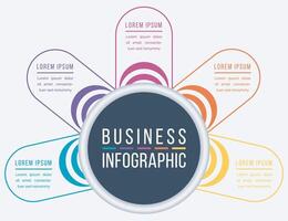Infographic design 5 Steps, objects, elements or options business information template vector