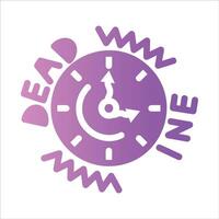dead line in flat design style vector
