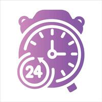 24 hours in flat design style vector