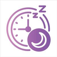 sleeping time in flat design style vector