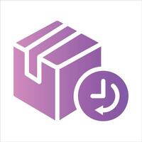 delivery time in flat design style vector