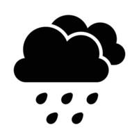 Simple Rain glyph icon. The icon can be used for websites, print templates, presentation templates, illustrations, etc vector