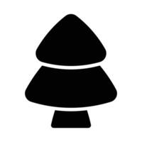Simple Pine Tree glyph icon. The icon can be used for websites, print templates, presentation templates, illustrations, etc vector