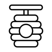 Simple Beehive icon. The icon can be used for websites, print templates, presentation templates, illustrations, etc vector