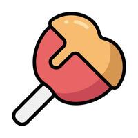 Simple Caramelized Apple colorful icon Illustration. The icon illustration can be used for websites, print templates, presentation templates, illustrations, etc vector