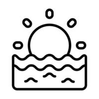 Simple Sunset icon. The icon can be used for websites, print templates, presentation templates, illustrations, etc vector