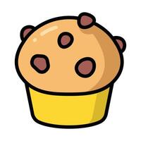 Simple Muffin colorful icon Illustration. The icon illustration can be used for websites, print templates, presentation templates, illustrations, etc vector