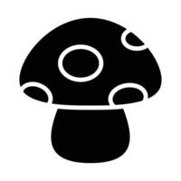 Simple Mushroom glyph icon. The icon can be used for websites, print templates, presentation templates, illustrations, etc vector