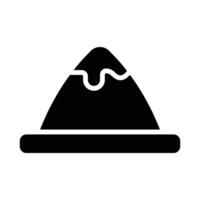 Simple Mountain glyph icon. The icon can be used for websites, print templates, presentation templates, illustrations, etc vector