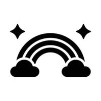 Simple Rainbow glyph icon. The icon can be used for websites, print templates, presentation templates, illustrations, etc vector