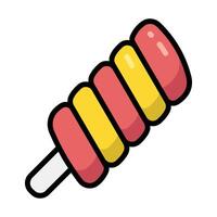 Simple Marshmallows colorful icon Illustration. The icon illustration can be used for websites, print templates, presentation templates, illustrations, etc vector
