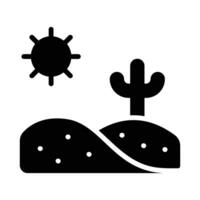 Simple Desert glyph icon. The icon can be used for websites, print templates, presentation templates, illustrations, etc vector
