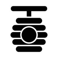Simple Beehive glyph icon. The icon can be used for websites, print templates, presentation templates, illustrations, etc vector