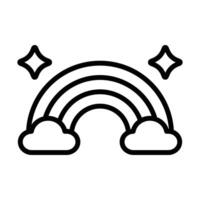 Simple Rainbow icon. The icon can be used for websites, print templates, presentation templates, illustrations, etc vector