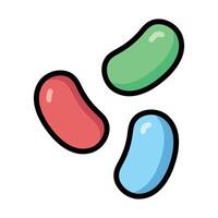 Simple Jelly Bean colorful icon Illustration. The icon illustration can be used for websites, print templates, presentation templates, illustrations, etc vector