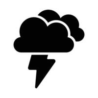 Simple Storm glyph icon. The icon can be used for websites, print templates, presentation templates, illustrations, etc vector