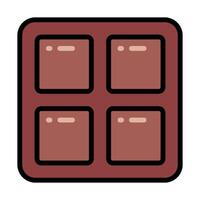 Simple Chocolate colorful icon Illustration. The icon illustration can be used for websites, print templates, presentation templates, illustrations, etc vector