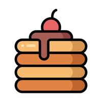Simple Pancake colorful icon Illustration. The icon illustration can be used for websites, print templates, presentation templates, illustrations, etc vector