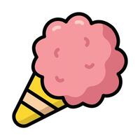 Simple Cotton Candy colorful icon Illustration. The icon illustration can be used for websites, print templates, presentation templates, illustrations, etc vector
