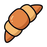 Simple Croissant colorful icon Illustration. The icon illustration can be used for websites, print templates, presentation templates, illustrations, etc vector
