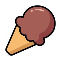 Simple Ice Cream colorful icon Illustration. The icon illustration can be used for websites, print templates, presentation templates, illustrations, etc vector