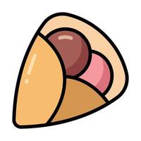 Simple Crepes colorful icon Illustration. The icon illustration can be used for websites, print templates, presentation templates, illustrations, etc vector