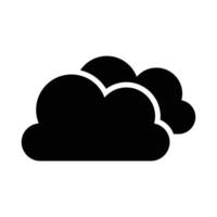Simple Cloud glyph icon. The icon can be used for websites, print templates, presentation templates, illustrations, etc vector