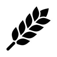 Simple Wheat glyph icon. The icon can be used for websites, print templates, presentation templates, illustrations, etc vector