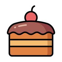 Simple Chocolate Cake colorful icon Illustration. The icon illustration can be used for websites, print templates, presentation templates, illustrations, etc vector