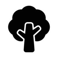 Simple Tree glyph icon. The icon can be used for websites, print templates, presentation templates, illustrations, etc vector