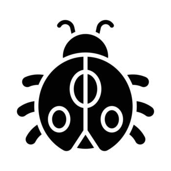 sencillo mariquita glifo icono. el icono lata ser usado para sitios web, impresión plantillas, presentación plantillas, ilustraciones, etc vector