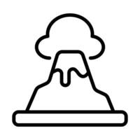Simple Volcano icon. The icon can be used for websites, print templates, presentation templates, illustrations, etc vector