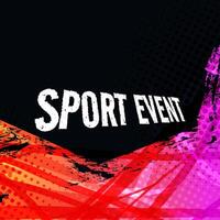 Grunge Sports Background with Brushstrokes in Colorful Gradient Style vector