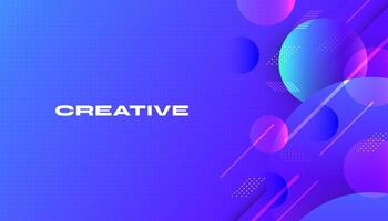 Abstract and Colorful Gradient Background Design with Circle Objects. Cover, Banner or Layout Design Template for Identity, Branding, Advertising or Promotion vector