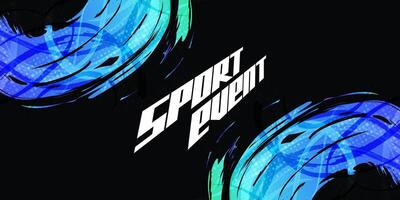 Abstract Vibrant and Colorful Gradient Brush Background with Halftone Effect. Grunge Sport Banner Design. Brushstroke Illustration vector