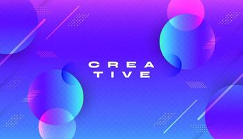 Abstract and Colorful Gradient Background Design with Circle Objects. Cover, Banner or Layout Design Template for Identity, Branding, Advertising or Promotion vector