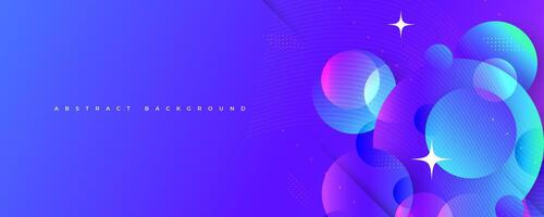 Abstract and Colorful Gradient Background Design with Circle Objects. Cover, Banner or Layout Design Template for Identity, Branding, Advertising or Promotion vector