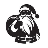 Silhouette of Santa Claus vector