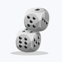 Dice clip art, take a chance with modern style stack of dices vector