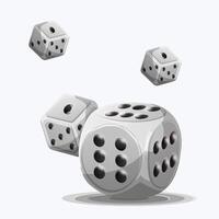 Dice clip art, take a chance with modern style of dices vector