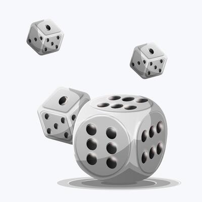 Dice clip art, take a chance with modern style of dices