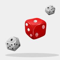 Dice clip art illustration, take a chance with modern style of dices vector