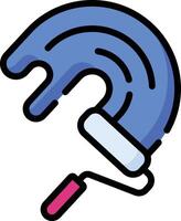paint roll illustration design vector
