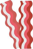 bacon strips on a white background vector