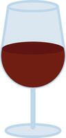 a glass of wine on a white background vector