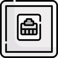 telephone socket illustration design vector